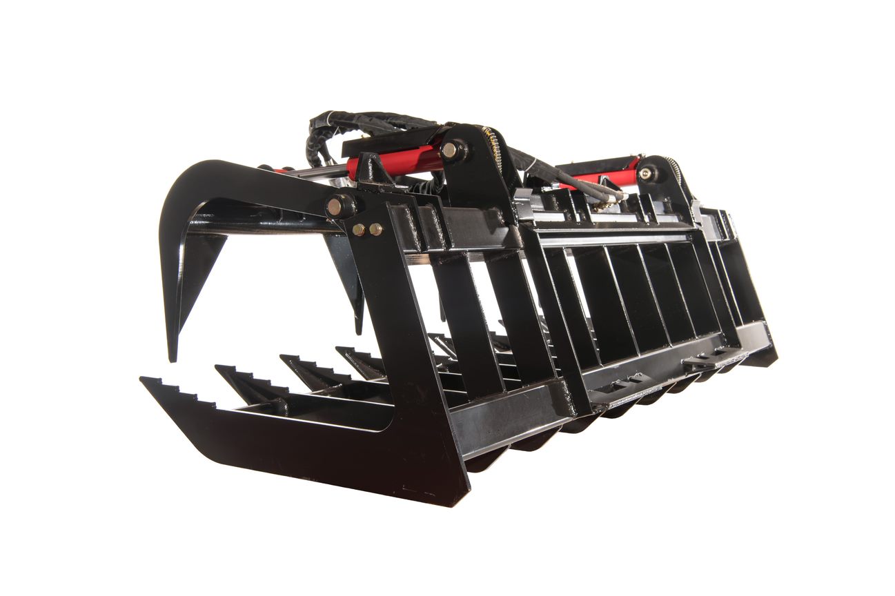 skid steer grapple bucket attachment