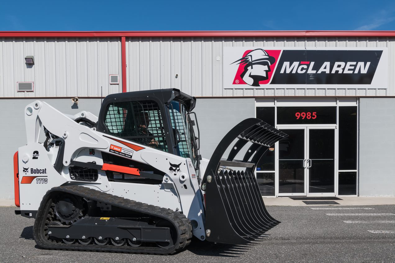 root rake attachment on skid steer