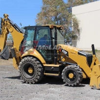 Flat proof tires on Cat 420F loader backhoe